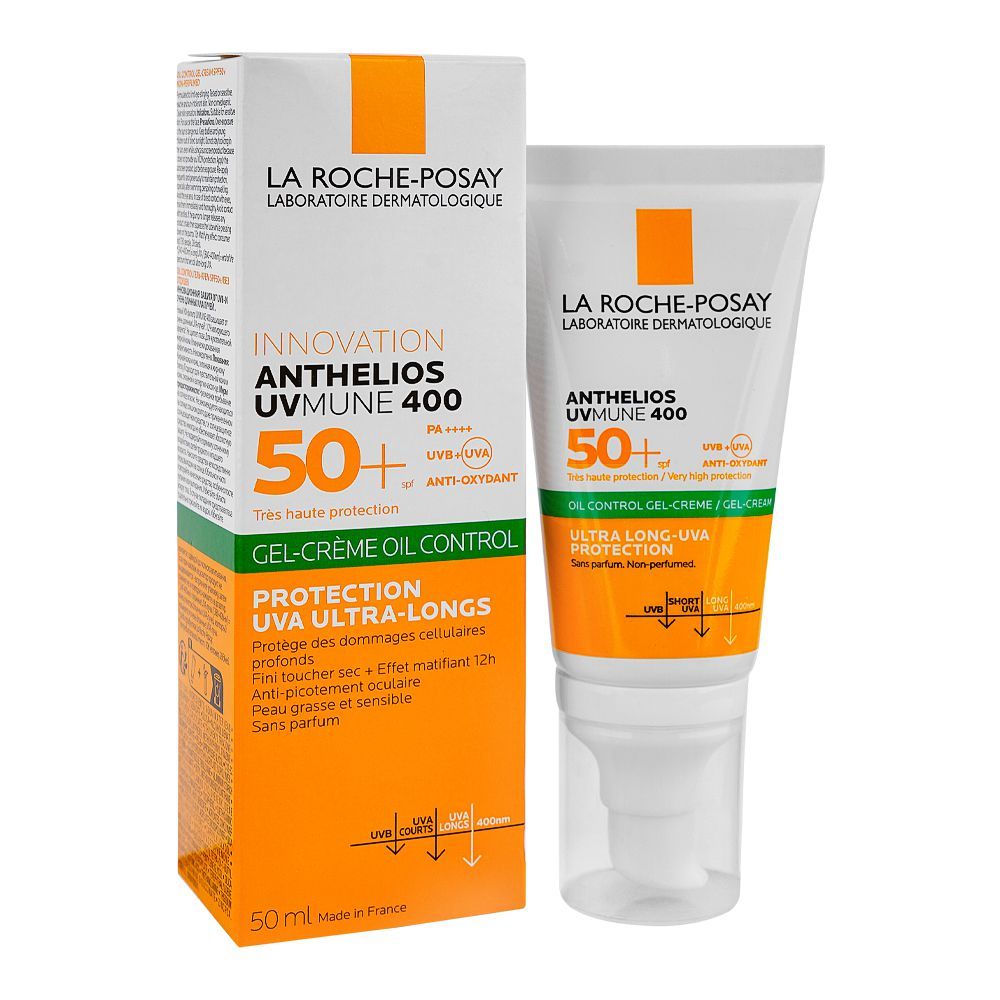 La Roche-Posay Anthelios Uvmune 400 SPF-50+ Oil Control Gel Cream, 50ml | Wholesale Pack – Bundle of 15 Units | Free Shipping