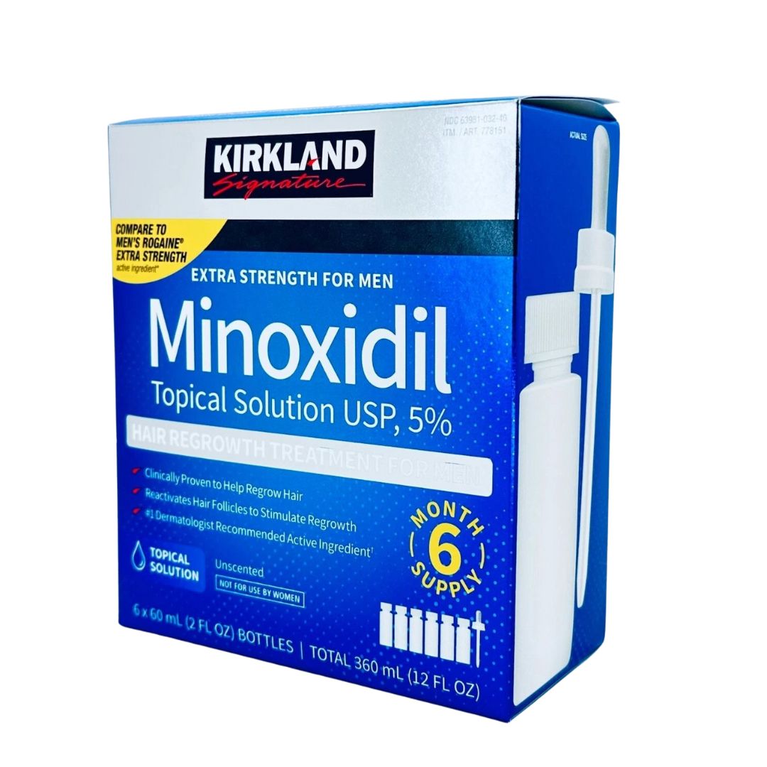 KIRKLAND Minoxidil 5% Extra Strength Men Hair Regrowth Solution 6 Month Supply