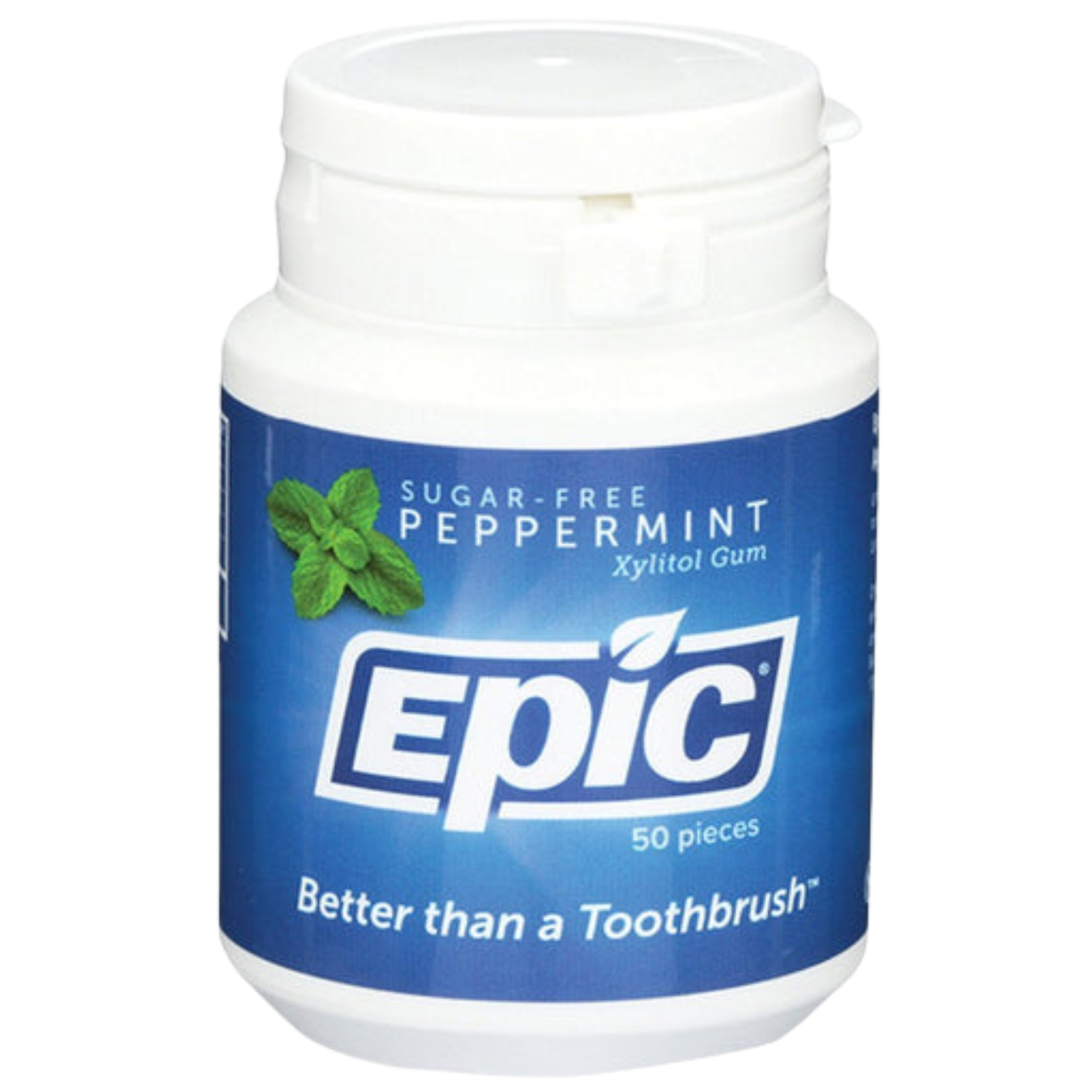 EPIC Xylitol Peppermint Chewing Gum 50 Pieces Sugar-Free Fresh Breath